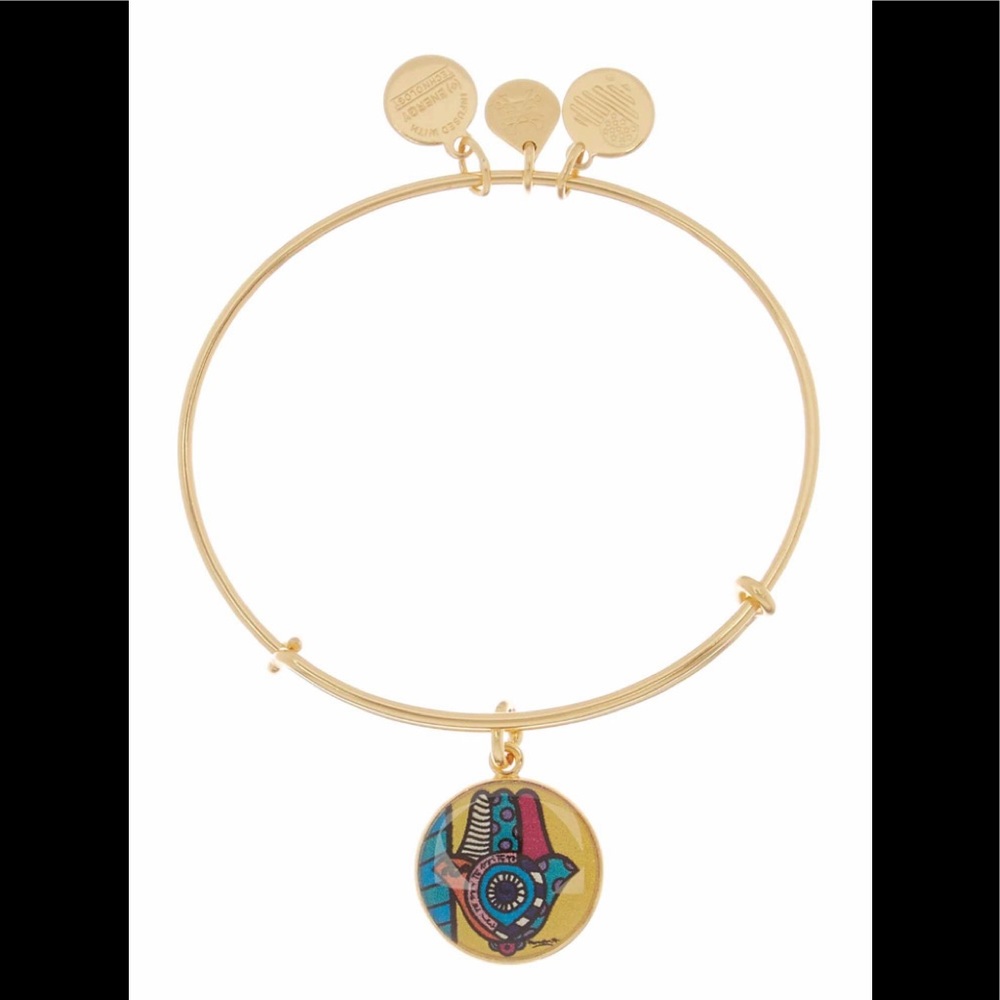 Alex and Ani X Romero Britto Hamsa wire bracelet